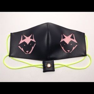 Faux leather mask